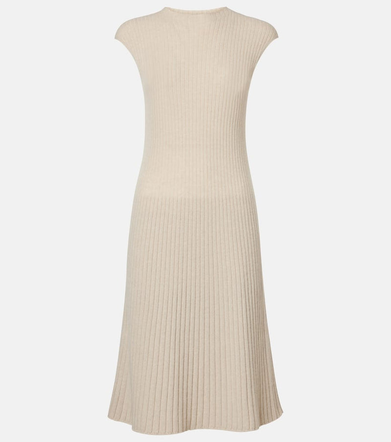 Loro Piana Cervatto ribbed-knit cashmere midi dress