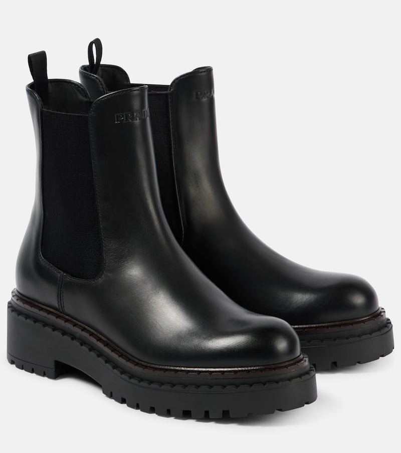 Prada Leather Chelsea boots