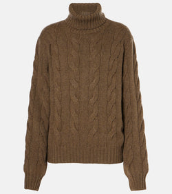 Loro Piana Napier cable-knit cashmere turtleneck sweater