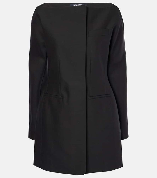 Jacquemus Spalla wool and silk minidress