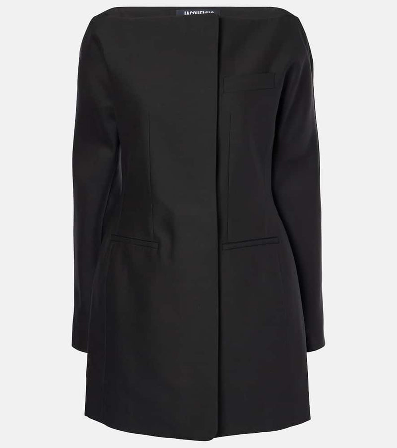 Jacquemus Spalla wool and silk minidress