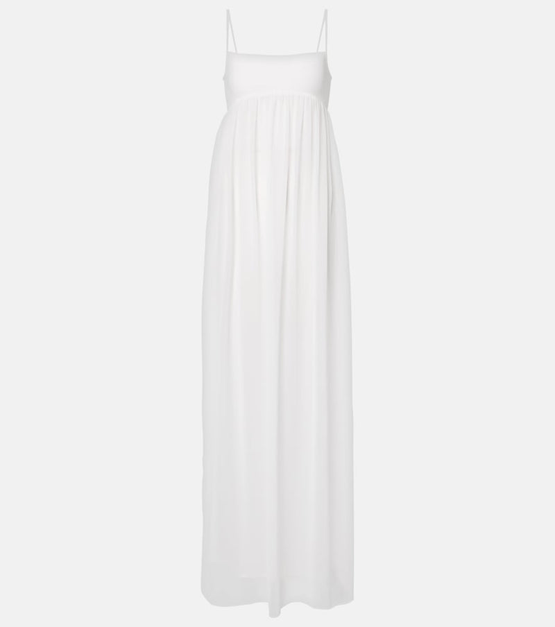 Jacquemus Peplo jersey and muslin maxi dress