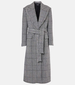 Dolce & Gabbana Houndstooth wool-blend coat