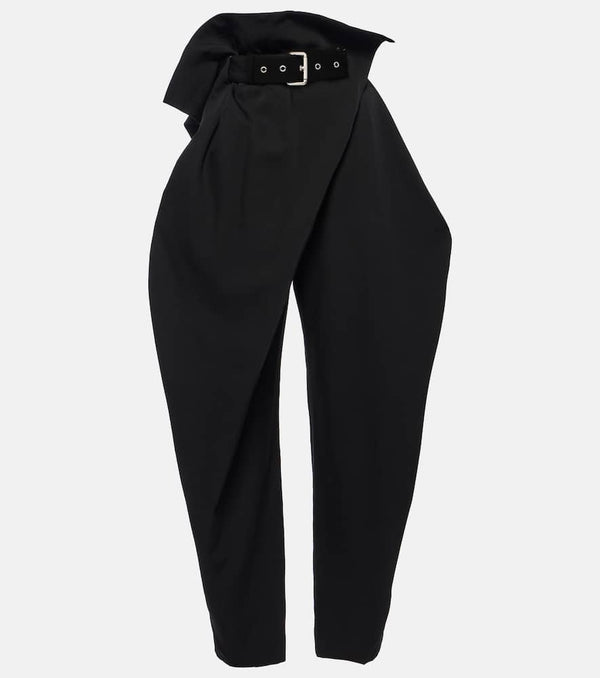 JW Anderson Draped high-rise wool tapered pants