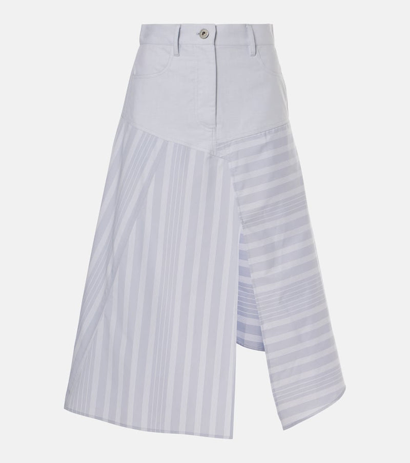 JW Anderson Patchwork cotton midi skirt