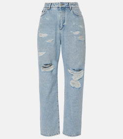 Dolce & Gabbana Distressed low-rise straight jeans