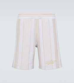 Givenchy G Plage striped cotton-blend terry Bermuda shorts