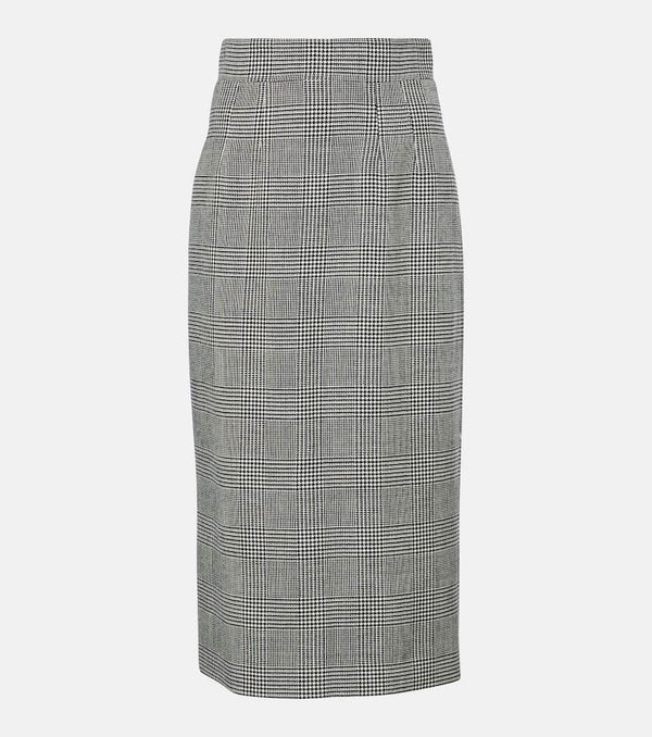 Dolce & Gabbana Prince of Wales check virgin wool midi skirt