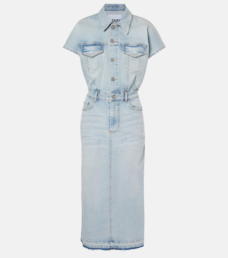 Ganni Denim midi dress