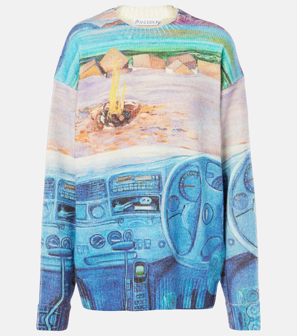 JW Anderson Printed wool-blend sweater