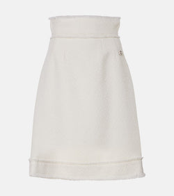 Dolce & Gabbana High-rise wool-blend tweed midi skirt