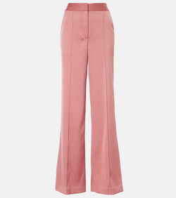 Veronica Beard Edia high-rise satin wide-leg pants