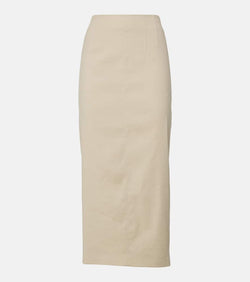 Veronica Beard Kimpton linen-blend midi skirt