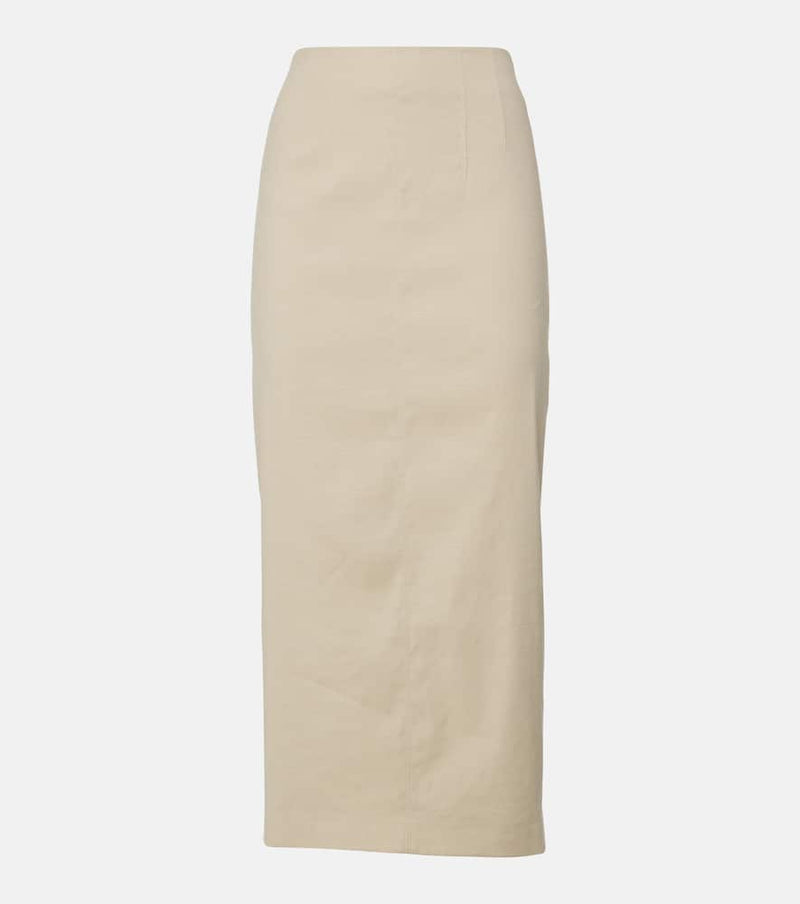 Veronica Beard Kimpton linen-blend midi skirt