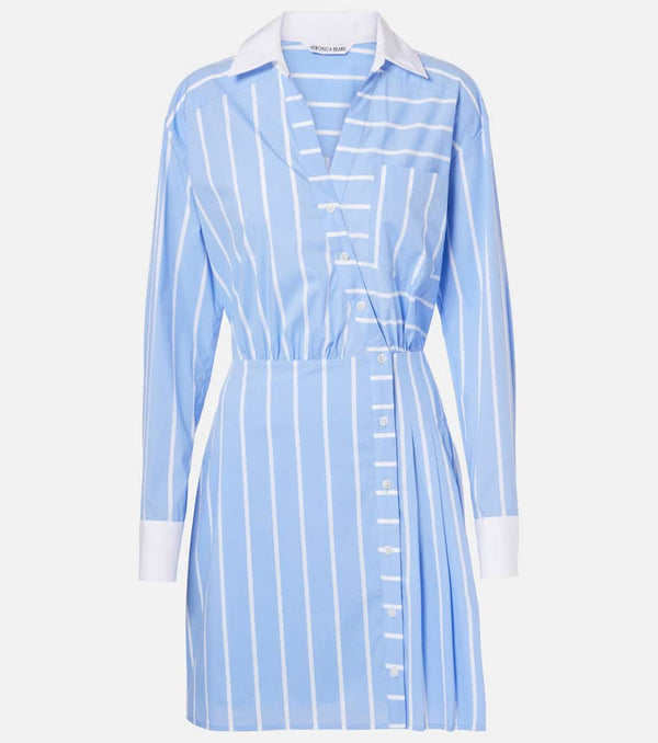 Veronica Beard Poppe striped cotton-blend shirt dress | LYBSTORE