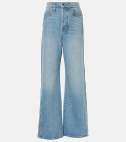 Veronica Beard Taylor high-rise wide-leg jeans