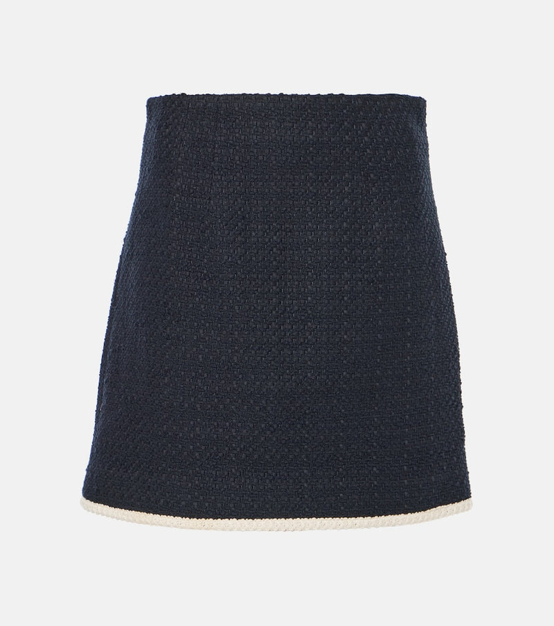 Veronica Beard Roman cotton-blend tweed miniskirt