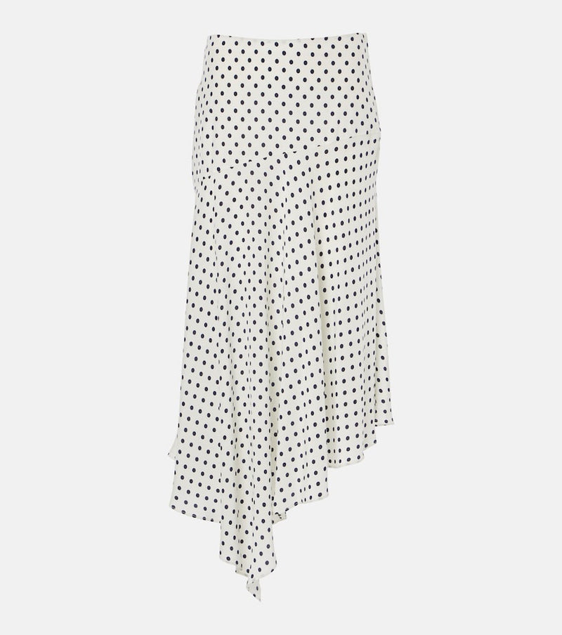 Veronica Beard Rosemary polka-dot silk-blend midi skirt