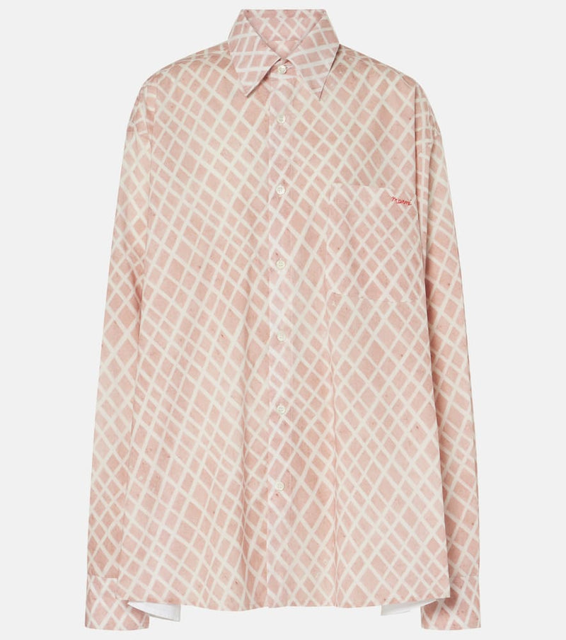 Marni Checked cotton poplin shirt