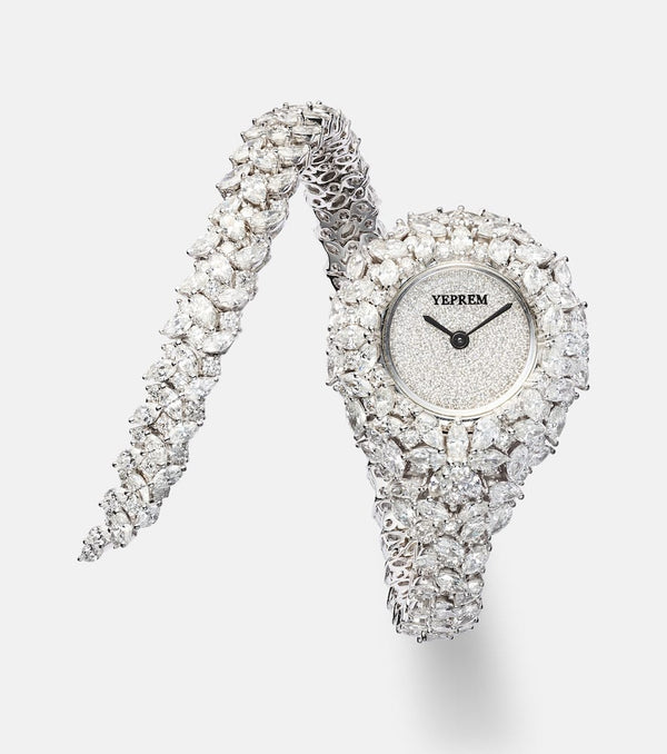 Yeprem Y-Momento 18kt white gold watches with diamonds