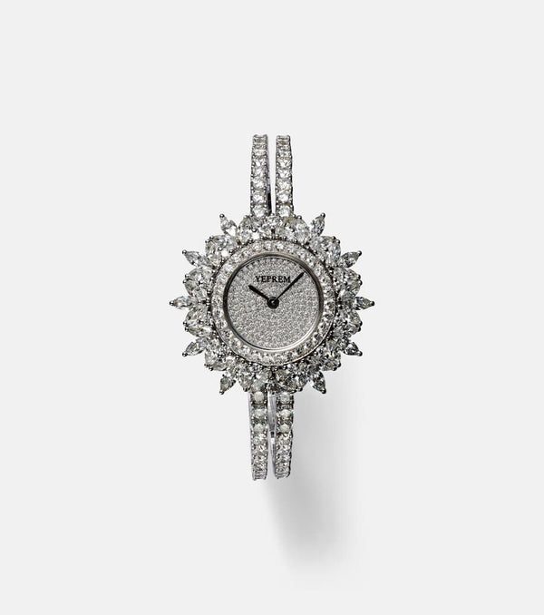 Yeprem Y-Momento 18kt white gold watch with diamonds