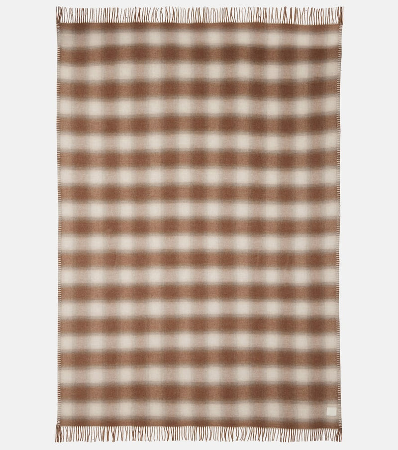 Loro Piana Plaid wool and cashmere flannel throw