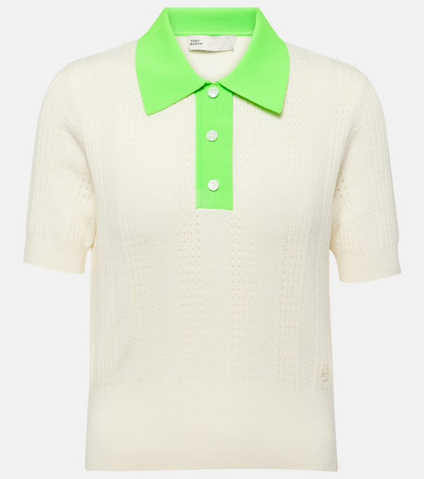 Tory Sport Pointelle cotton polo shirt