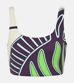 Tory Sport Zebra-printed sports bra