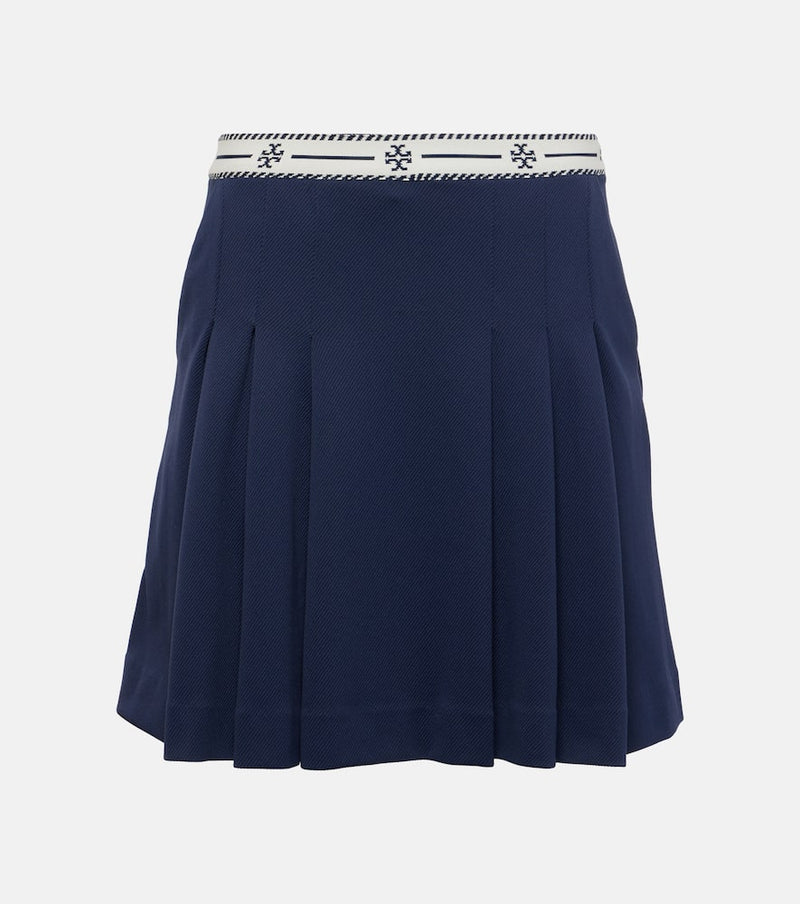 Tory Sport Logo ruffled miniskirt