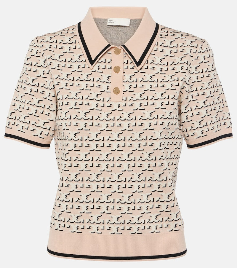 Tory Burch Logo jacquard polo shirt