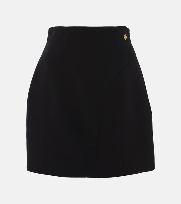 Balmain High-rise crêpe miniskirt