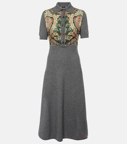 Etro Paisley silk-trimmed polo dress