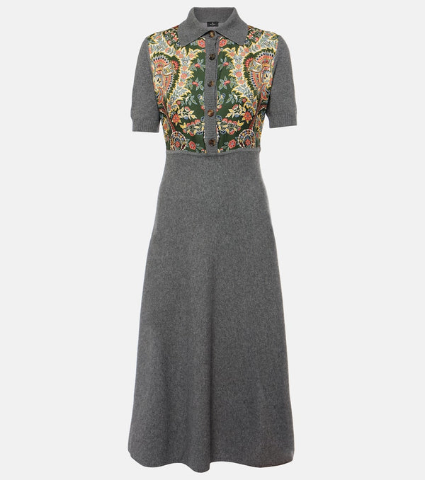 Etro Paisley silk-trimmed polo dress