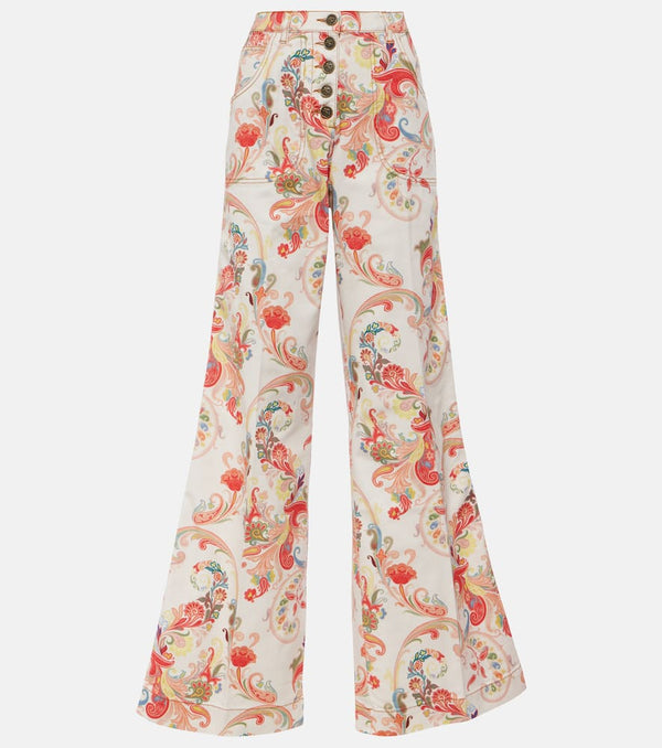 Etro Paisley high-rise flared jeans