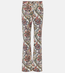 Etro Printed mid-rise straight jeans