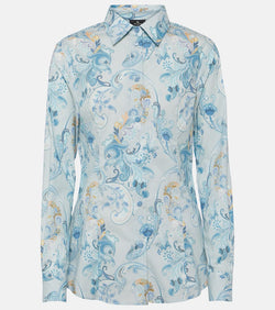 Etro Printed cotton-blend shirt