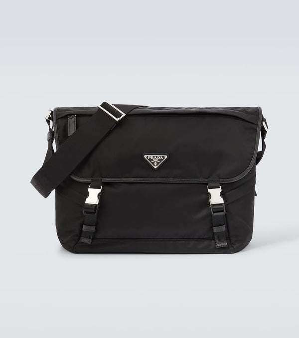 Prada Leather-trimmed Re-Nylon messenger bag