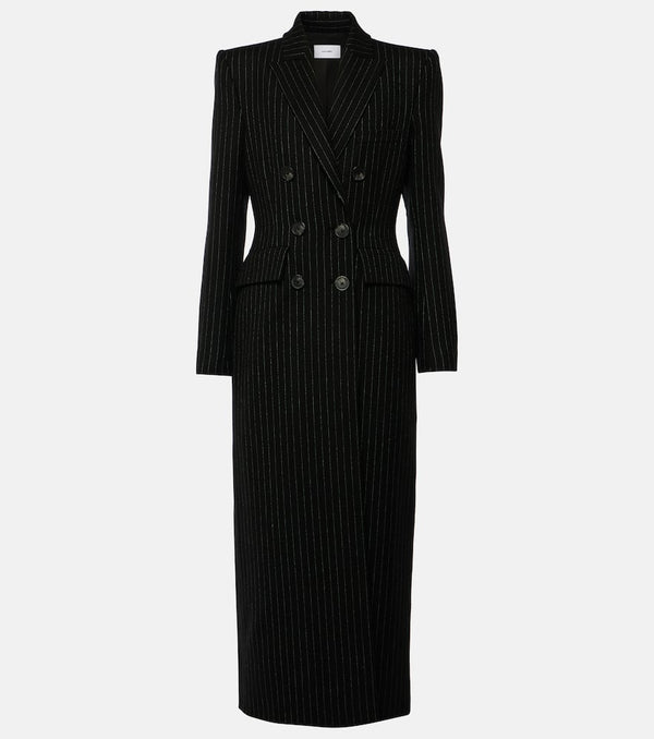 Alex Perry Pinstripe wool-blend coat