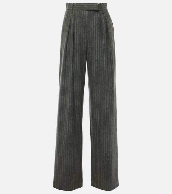 Alex Perry Pinstriped high-rise tapered pants