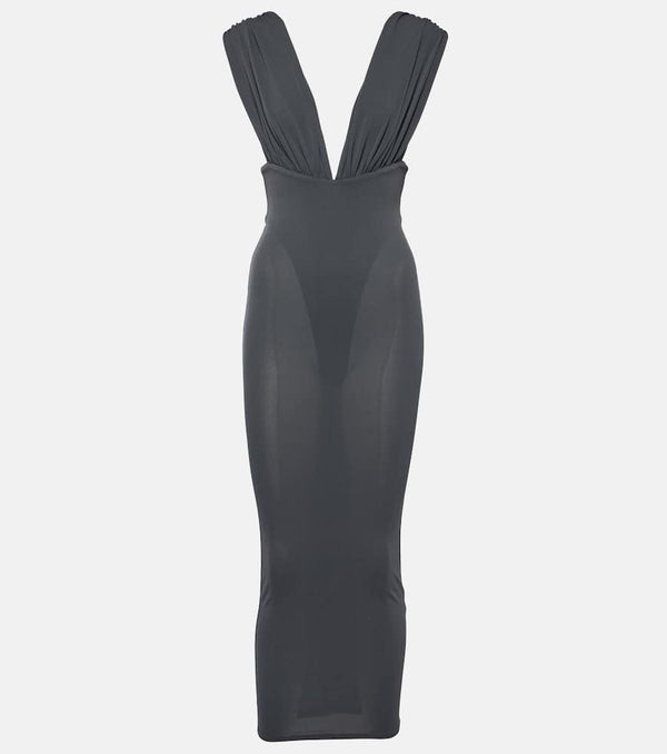 Alex Perry Ruched crêpe jersey midi dress