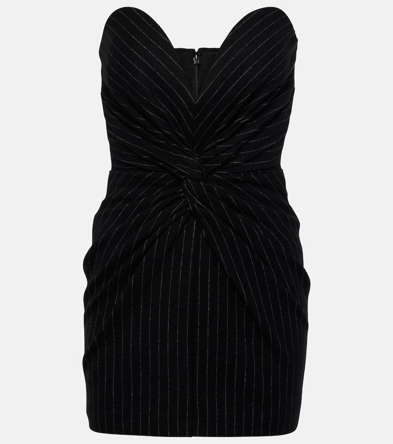 Alex Perry Pinstripe strapless minidress