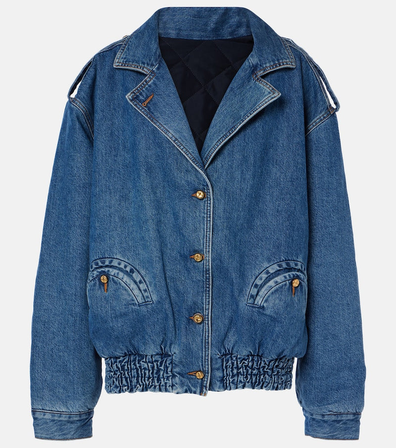 Blazé Milano Nariida Sapphire denim bomber jacket