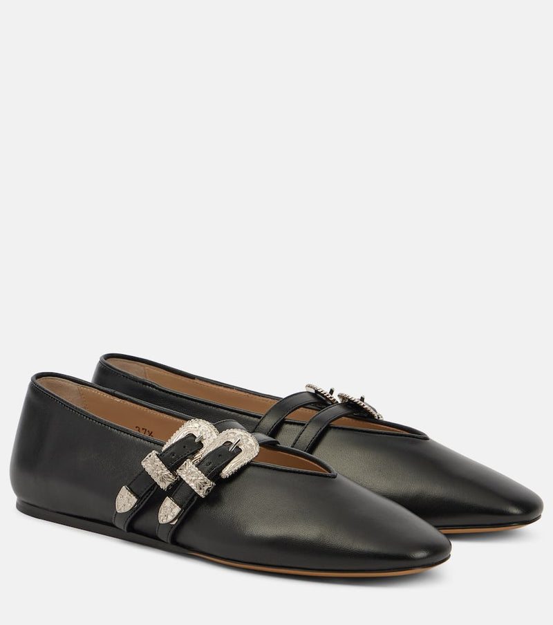Le Monde Beryl Claudia leather ballet flats
