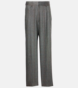 Blazé Milano High-rise silk straight pants