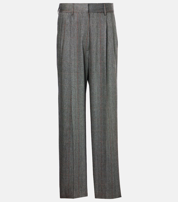 Blazé Milano High-rise silk straight pants