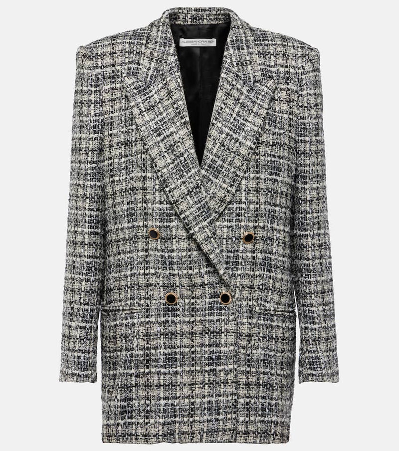 Alessandra Rich Wool lame tweed blazer