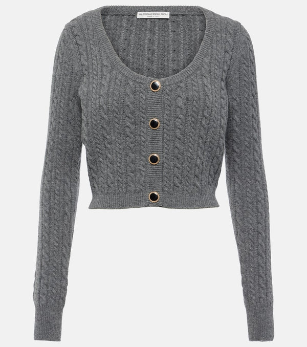 Alessandra Rich Cable-knit wool cardigan