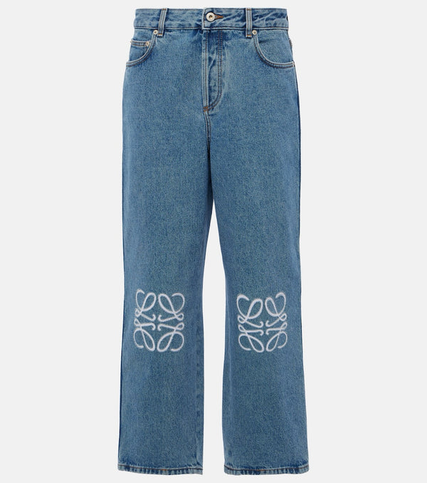 Loewe Anagram mid-rise cropped straight jeans