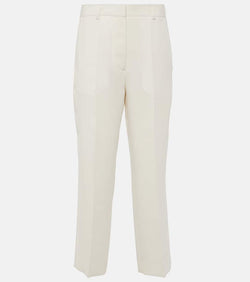 Toteme High-rise cropped straight pants