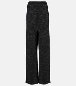 Toteme Crochet high-rise wide-leg pants